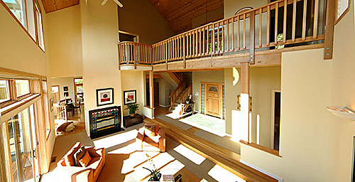 Living room with balcony